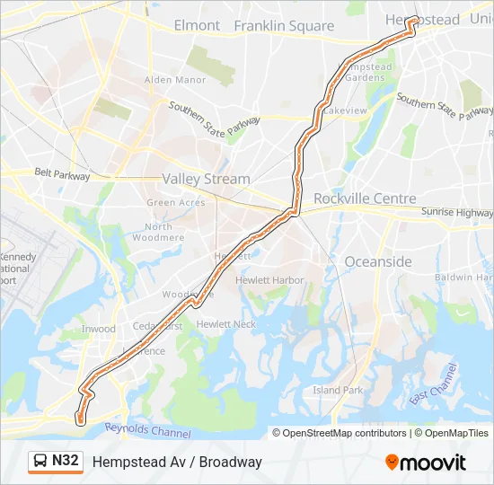 N32 Bus Line Map