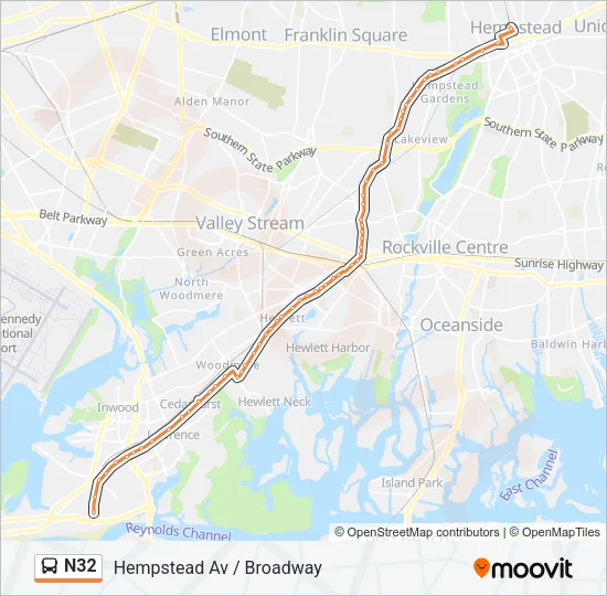 N32 Bus Line Map