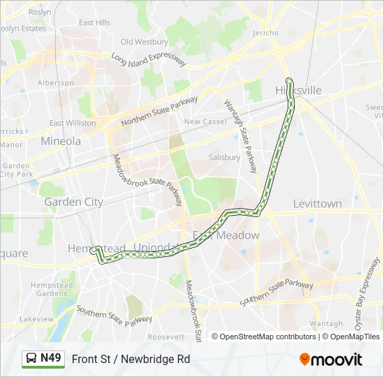N49 Bus Line Map