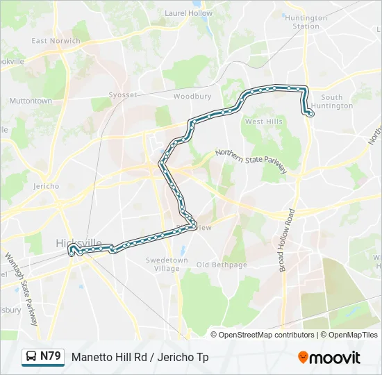 N79 Bus Line Map
