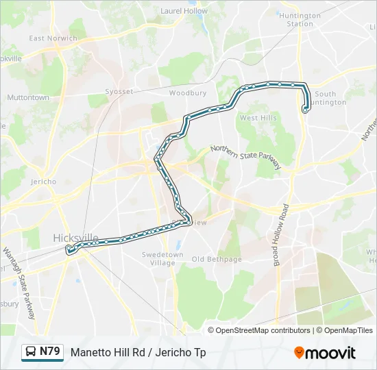 N79 Bus Line Map