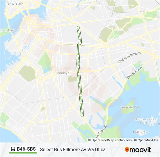 B46-SBS Bus Line Map