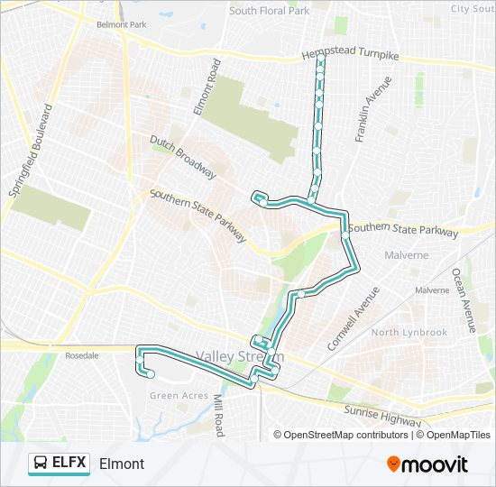 ELFX bus Line Map