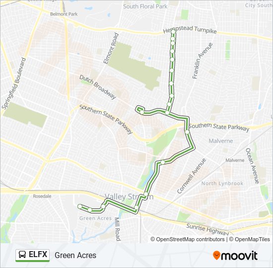 ELFX bus Line Map