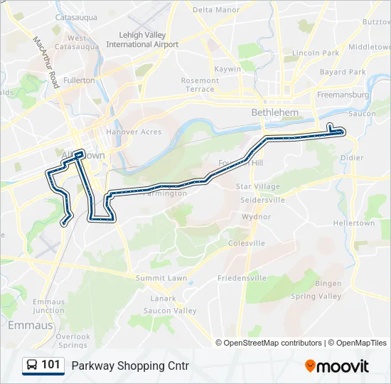 101 Bus Line Map