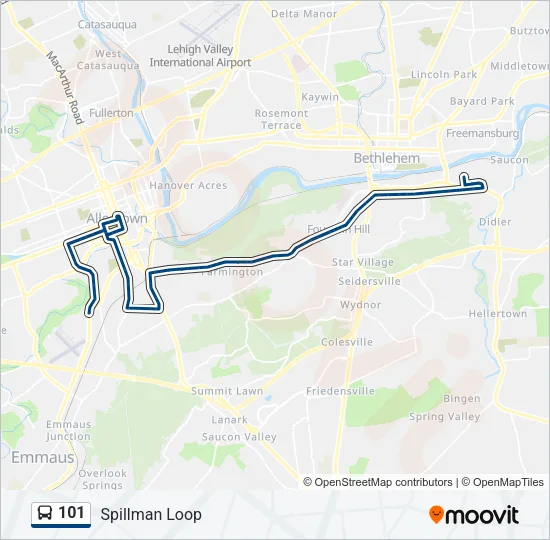 101 Bus Line Map
