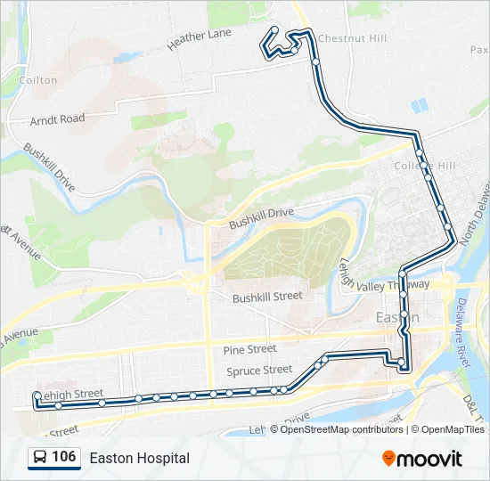 106 Bus Line Map