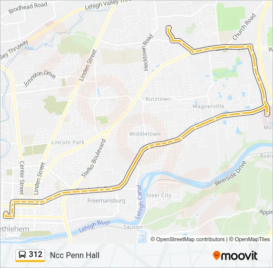 312 Bus Line Map