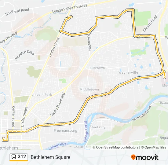 312 Bus Line Map