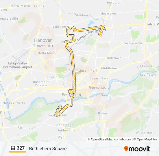 327 Bus Line Map