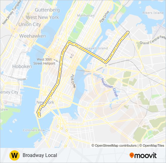 W subway Line Map