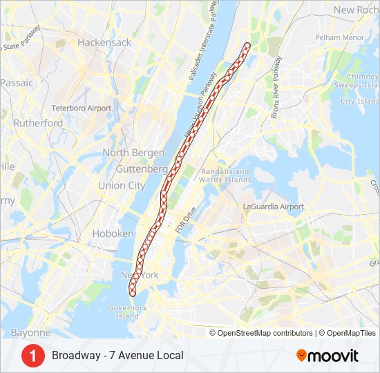 1 Route: Schedules, Stops & Maps - Downtown & Brooklyn (Updated)