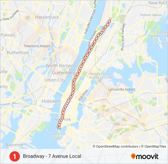 1 Train Stops Near Me 1 Route: Schedules, Stops & Maps - Downtown & Brooklyn (Updated)