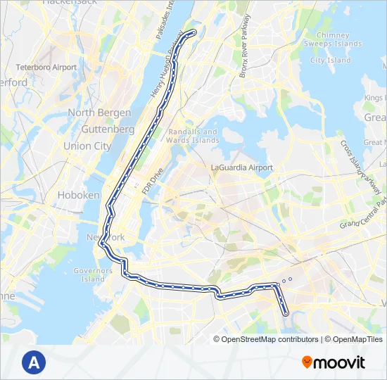 A Train Stops Map A Route: Schedules, Stops & Maps - Uptown & The Bronx (Updated)