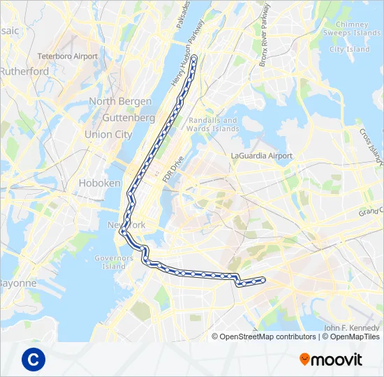 C Subway Line Map