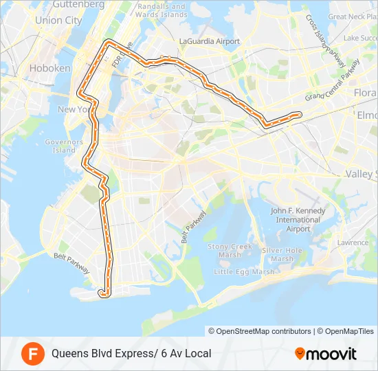 F Subway Line Map