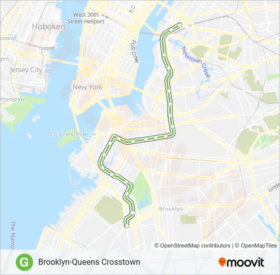 G Subway Line Map