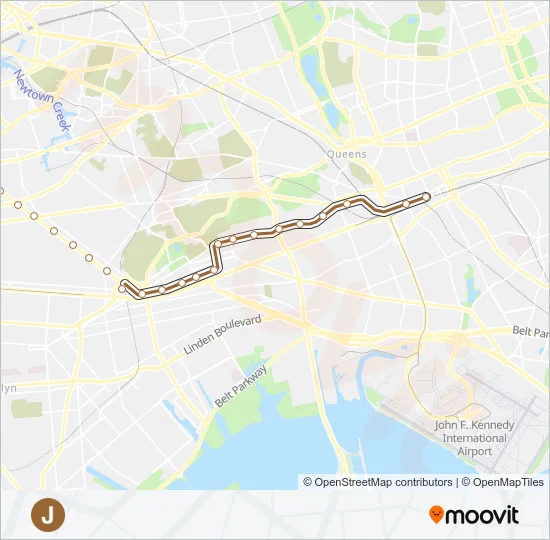 J Subway Line Map