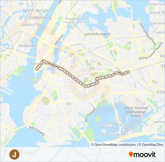 J Subway Line Map