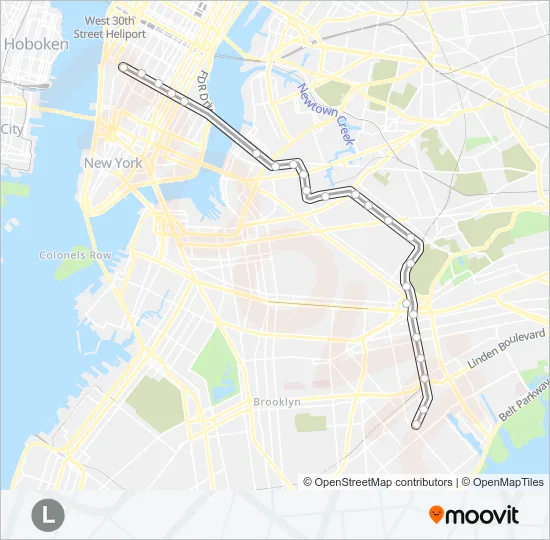 L Subway Line Map