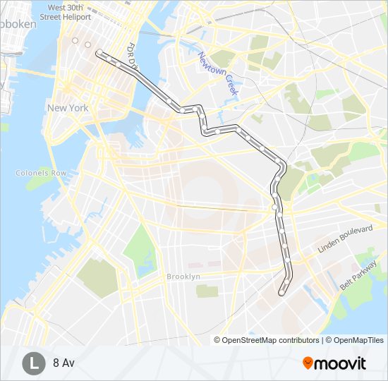 L subway Line Map
