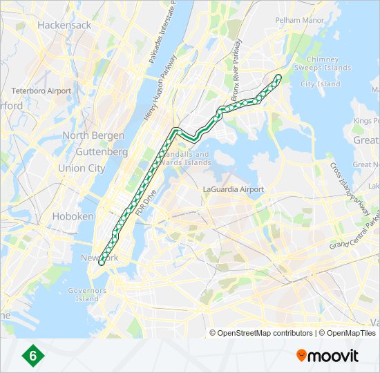 6X subway Line Map