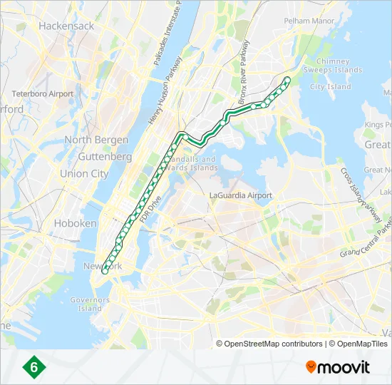 6X Subway Line Map