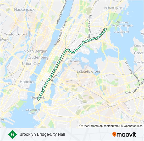 6X subway Line Map