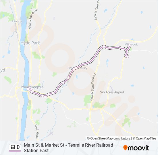 Mapa de D de autobús