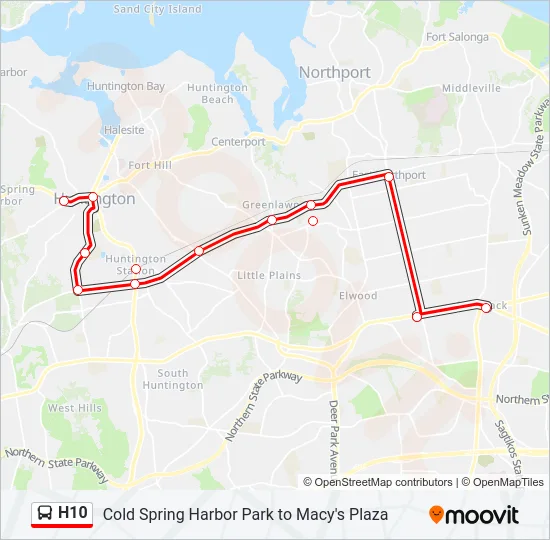 H10 Bus Line Map