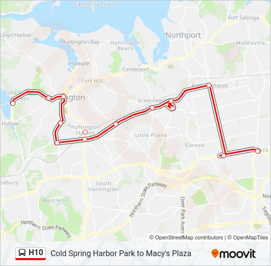 H10 Bus Line Map