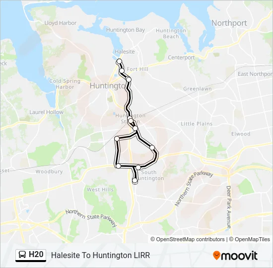 H20 Bus Line Map