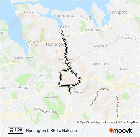 h20 Route Schedules, Stops & Maps Huntington LIRR To Halesite (Updated)