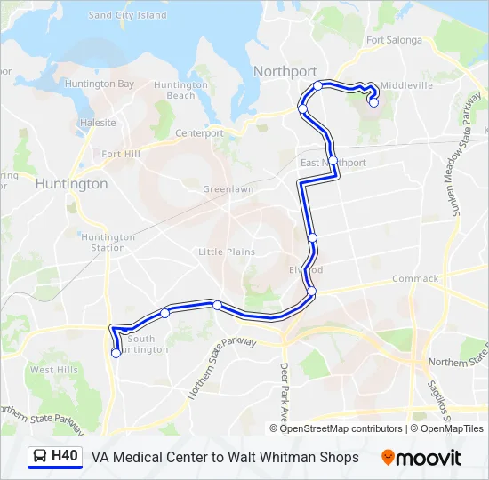 H40 Bus Line Map