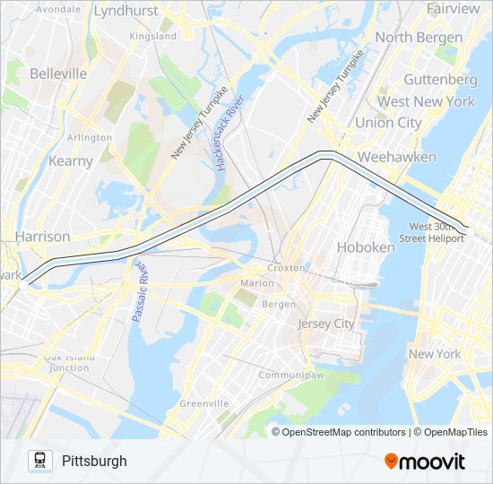 PENNSYLVANIAN train Line Map