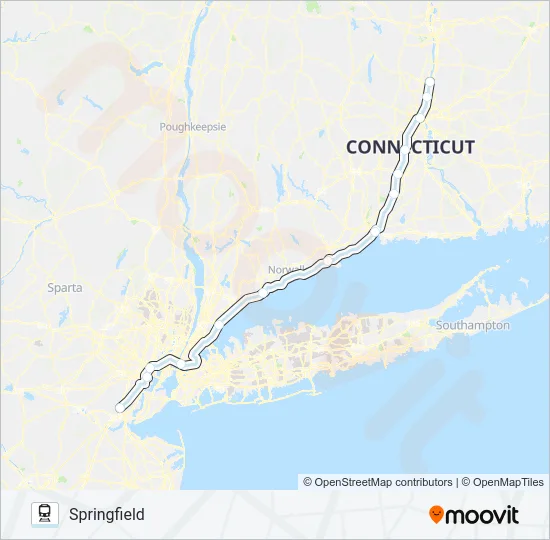 NORTHEAST REGIONAL Train Line Map