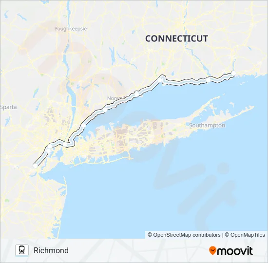 NORTHEAST REGIONAL Train Line Map