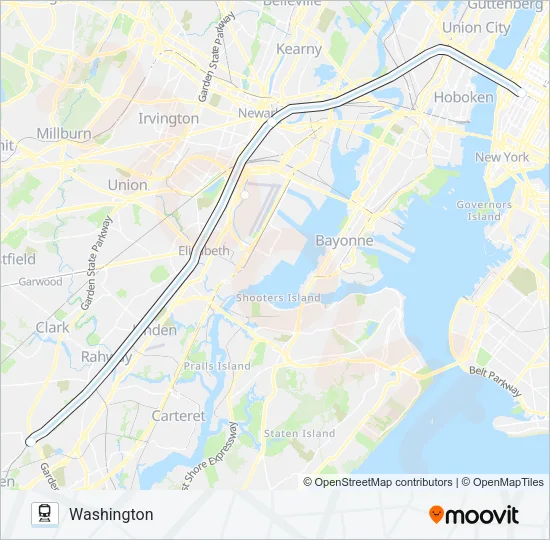 NORTHEAST REGIONAL Train Line Map