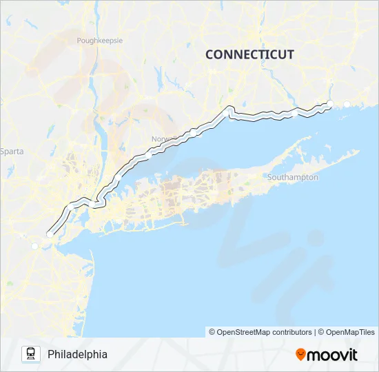 NORTHEAST REGIONAL Train Line Map