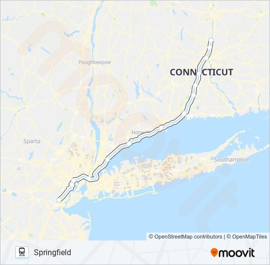 NORTHEAST REGIONAL train Line Map