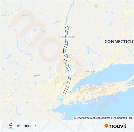 ADIRONDACK Train Line Map