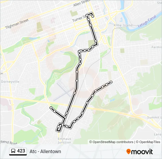 423 Bus Line Map