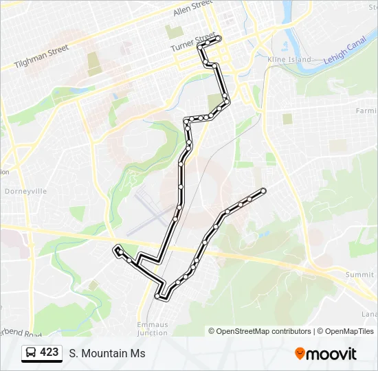 423 Bus Line Map
