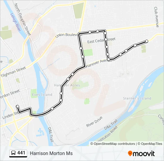 441 Bus Line Map