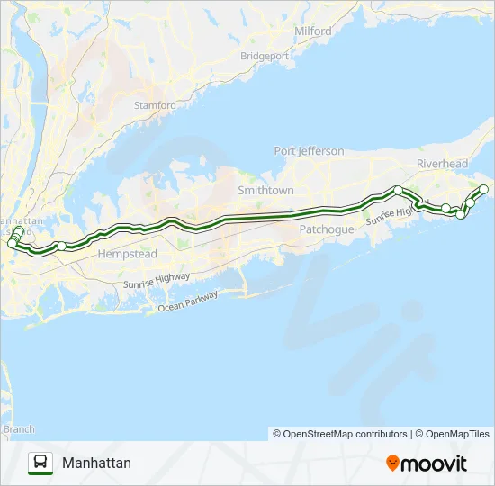 HAMPTON JITNEY WESTHAMPTON Bus Line Map