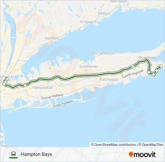 HAMPTON JITNEY WESTHAMPTON Bus Line Map