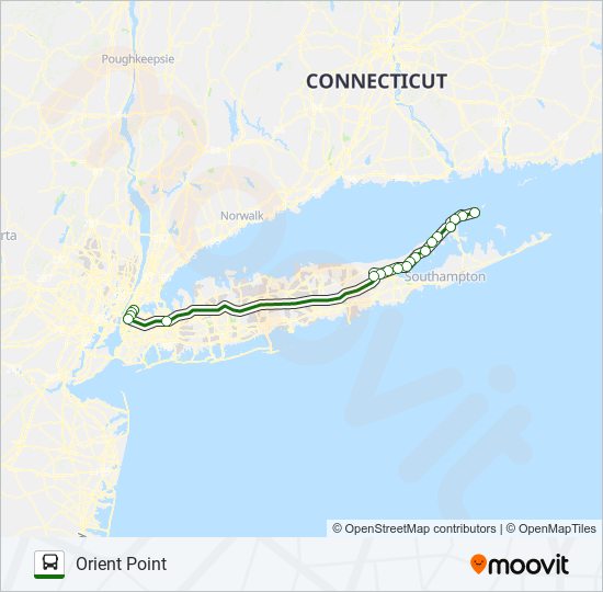 HAMPTON JITNEY NORTH FORK bus Line Map