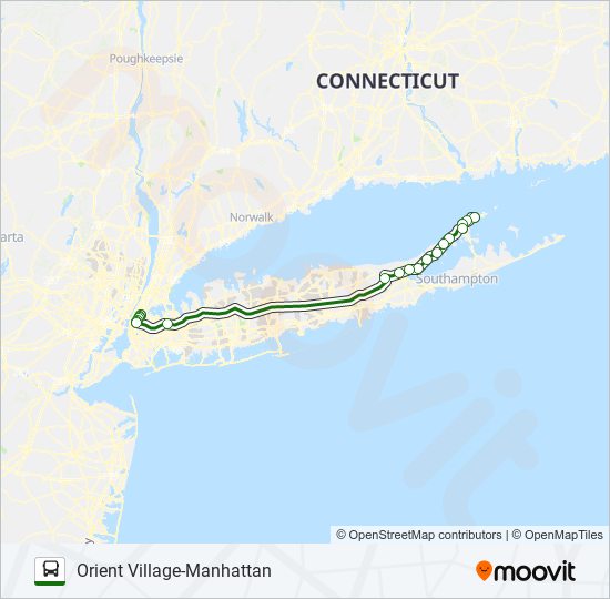 HAMPTON JITNEY NORTH FORK bus Line Map