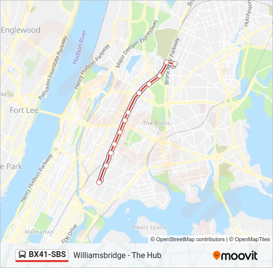 BX41-SBS Bus Line Map
