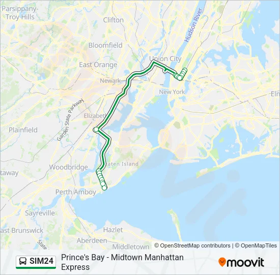 SIM24 Bus Line Map